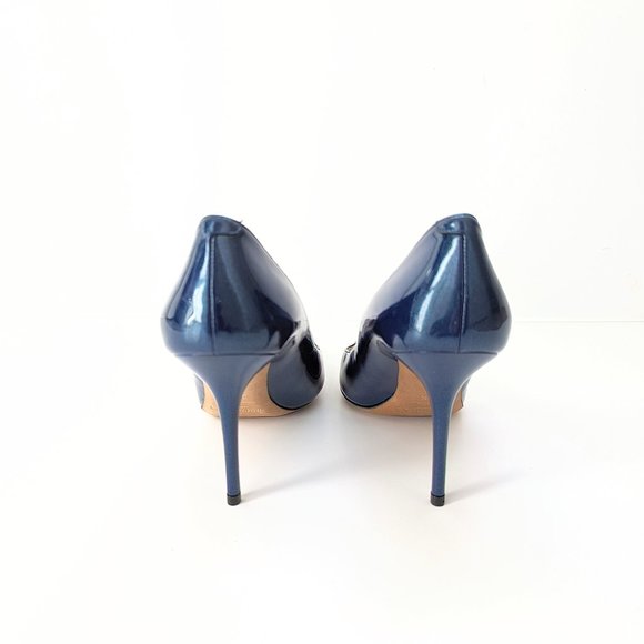 Jimmy Choo - Abel 100 - Glitter Patent Leather Heels - Ocean Blue - Size 38.5 - Picture 6 of 6